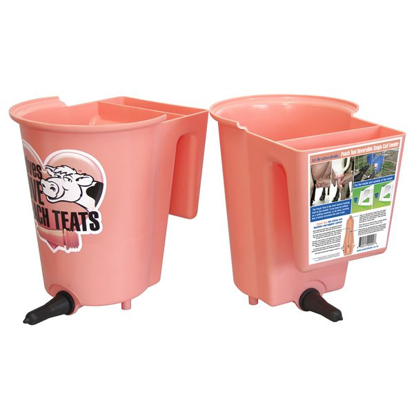 Calf Bucket - Peach Teat Reversible 6L - Image 2