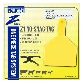 Z-Tag Yellow - One Piece Cow