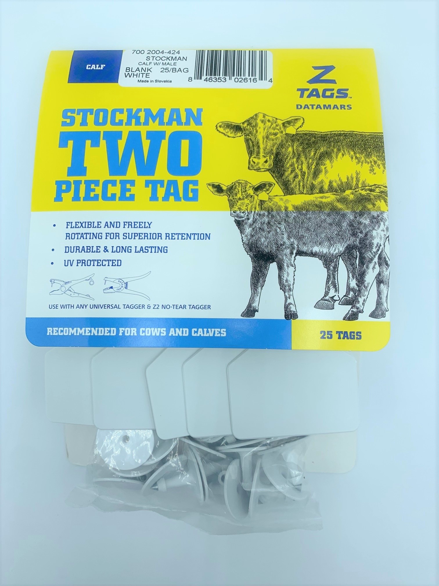 Z-Tag 2 Piece Tag - Calf (White) - Image 2
